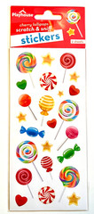 Paper House Cherry Lollipops Scratch & Sniff Stickers, 2 sheet package!