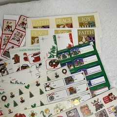 Vintage Christmas Stickers & Present Gift Tags * New* Scrapbook