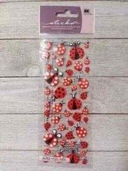 ladybug EK Success fun stickers dimensional puffy 44pc new
