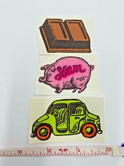 VINTAGE 1980’S SCRATCH SNIFF MELLO SMELLO & 3M – LARGE STICKERS ON ORIGINAL BACK
