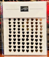 Stampin Up Adhesive Backed Gold Heart Sequins ~ NEW RARE RETIRED Embellishments