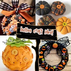 2 NEW Packs of Assorted HALLOWEEN BUTTONS Dress It Up & Daisy D’s CARDS & CRAFTS
