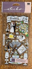Sticko WEDDING DAY BRIDE Groom Cake Flower Ring Gift Marriage Scrapbook Stickers
