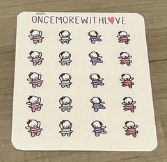 🆕 Once More With Love ❤️ Ballet Ballerina Munchkins Sticker Sheet OMWL Stickers