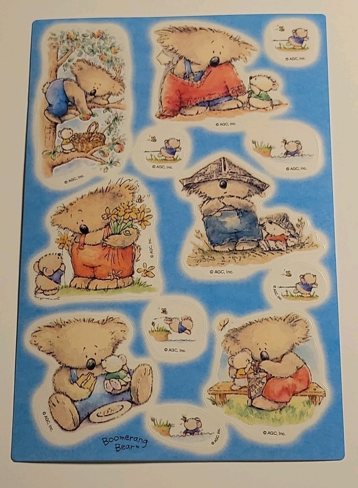 AGC, Inc. Multicolor Bear Scrapbooking Stickers Cartoon Designs