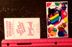 BEARS 2 SWITCHPLATE & PLUG COVER LISA FRANK VINTAGE STICKER SET 1983 PARTY PANDA