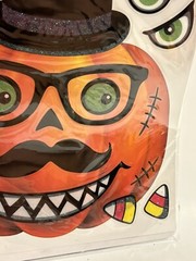 2020 Halloween Stickers glitter Pumpkin Jack O Lantern decor carving accents