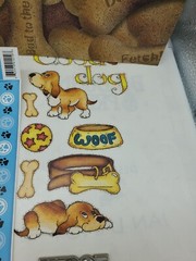 Vintage SandyLion And More Dog Stickers Scrapbook Lot B139