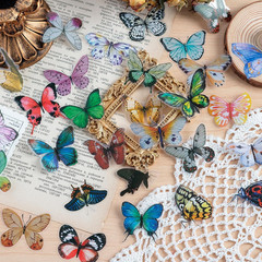 320 Pcs Butterfly Stickers Set Transparent Colorful Butterflies Stickers Decals
