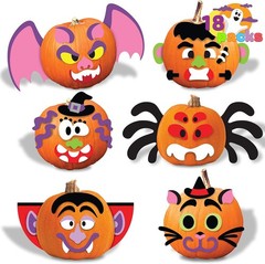 Funny Halloween Foam Stickers 18 Pack Craft Kit for Kids Party Activities