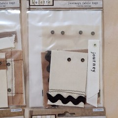 NEW Lot 4 Pkgs Kolette Fabric Tags Love Friendship Journeys Inspirational -B