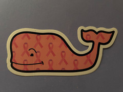NEW Vineyard Vines Breast Cancer Awareness Whale Sticker