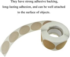 1.5-Inch 500Pcs Natural Brown Kraft Round Label – Blank Adhesive Sticker to W…