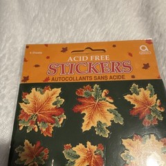 NEW VINTAGE Hallmark Easter Bunny & amscan Fall Leaves Stickers Lot, Multicolor