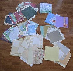 Scrapbook Paper Cardstock Craft Paper Lot Mixed Patterns Colors Junk Journal