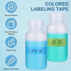 3 Rolls Laboratory Labeling Tapes, 3/4 x 164, Temp Resistant, Light Color
