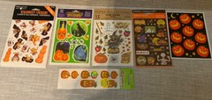 HUGE Halloween Crafting Scrapbooking Lot Paper Fabric Stickers Ribbon Die Cuts