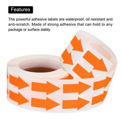 Sticker Labels 1000 Count/Roll 0.6×1.2 Inch Fluorescent Rose Red Arrow Shape