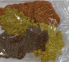 Perfect Harvest Fall Foam Stickers Crafts Leaves Pumpkin Glitter (3) 50 ct Packs