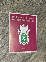 Vintage Polish Sticker Sybiracy 1992 Pink 3”X2.2”