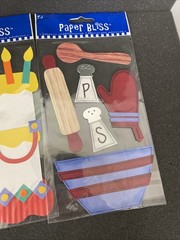 Paper Bliss Barber Shop, Popcorn, Birthday Moon Dimensional Stickers Lot of 6