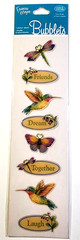 Frances Meyer Hydrangea Garden Epoxy Stickers Hummingbird Floral 2007 New