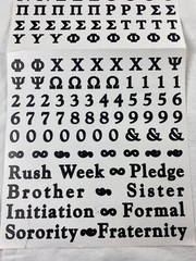 Creative Memories Greek Alphabet ABC 123 Stickers Numbers 6 Sets Sorority Frat