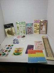 Scrapbook Stickers Crafts Cardmaking 11 Sheets Jolee’s Dimensional Borders Shiny