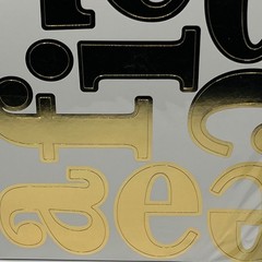 Me & My Big Ideas mambiSTICKS Gold Foil Alphabet Number Stickers 8 Sheets STL111