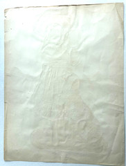 Stunning Large Die Cut on 1800’s -1900’s Scrapbook Page of Girl w/Dog *