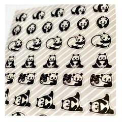 CLEAR PANDA STICKERS Craft Kids Scrapbook Vinyl Sticker Sheet Animal Kawaii NEW