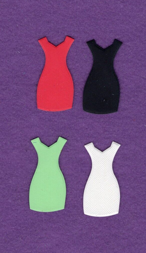 DRESS # 3 formal wedding prom die cuts scrapbook cards