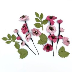 49 and Market Flowers WILDFLOWER – Punch – Handmade Paper Flowers 12pc 40346