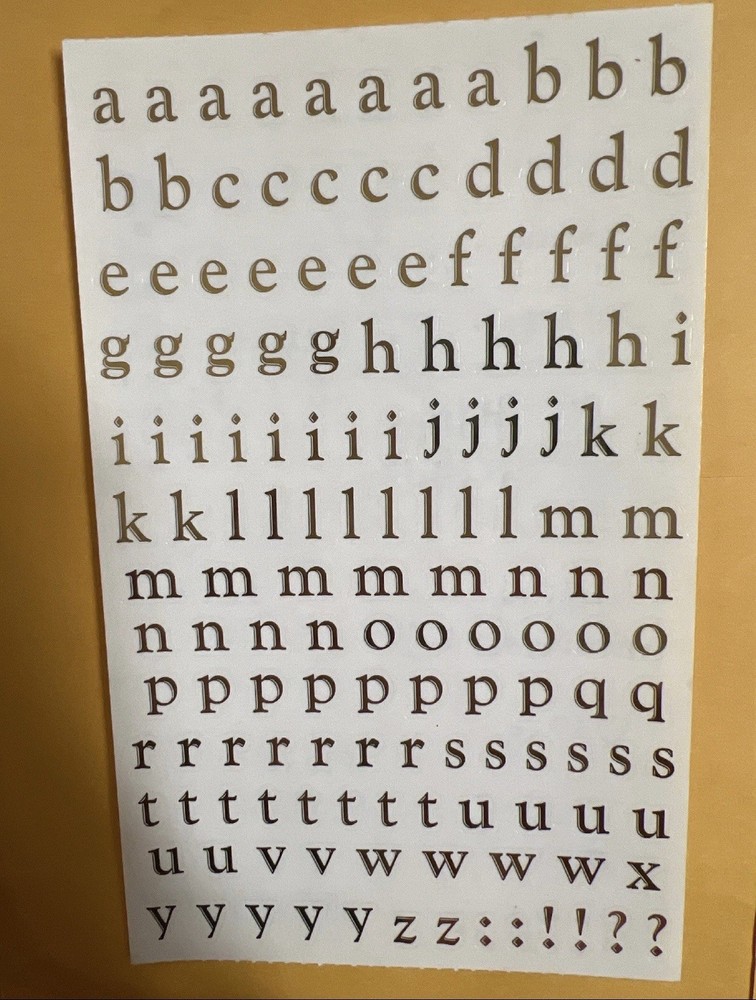 Mrs. Grossman’s Large Stickers Gold Alphabet Lower Case
