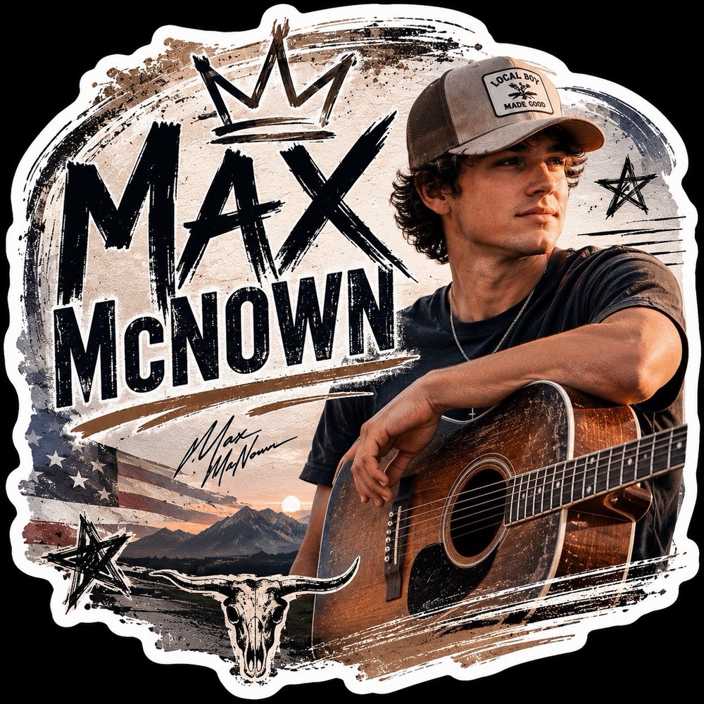 Max McNown Sticker/Country/Country Music/Nashville/A Lot More Free/Style 1