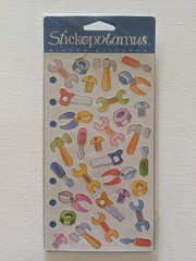 Stickopotamus Letters InLine Skates Tools Planets & Stars Birthday Bash Stickers