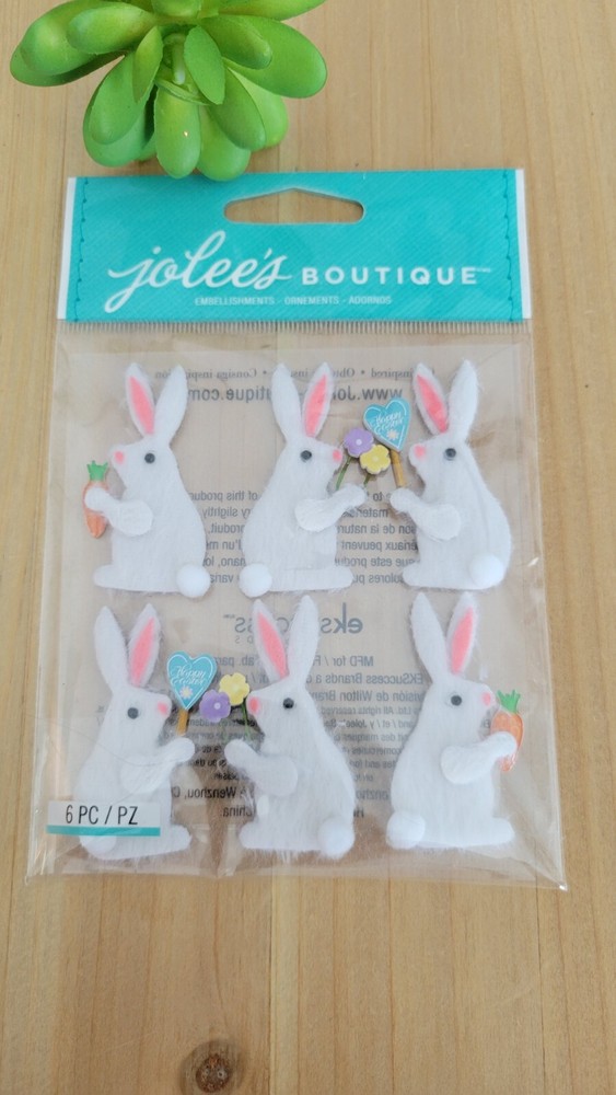 Jolee’ Scrapbooking Stickers Easter Bunny Stickers Peter Rabbit Embellishments