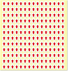 2100 PCS Red Small Arrow Stickers 0.8 × 0.39 Inch Sticker – Waterproof Self-Adhe