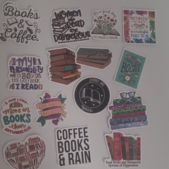 Books & Reading Quote Sticker Lot – «READ MORE BOOKS» Multicolor Designs