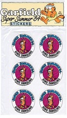Vintage 1984 GARFIELD the Cat Super Summer 84 Olympics Stickers! 3 New Packs