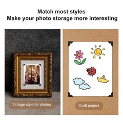 288 Pcs 12 Sheets Self-Adhesive Photo Corners for Scrapbooking Picture Corner
