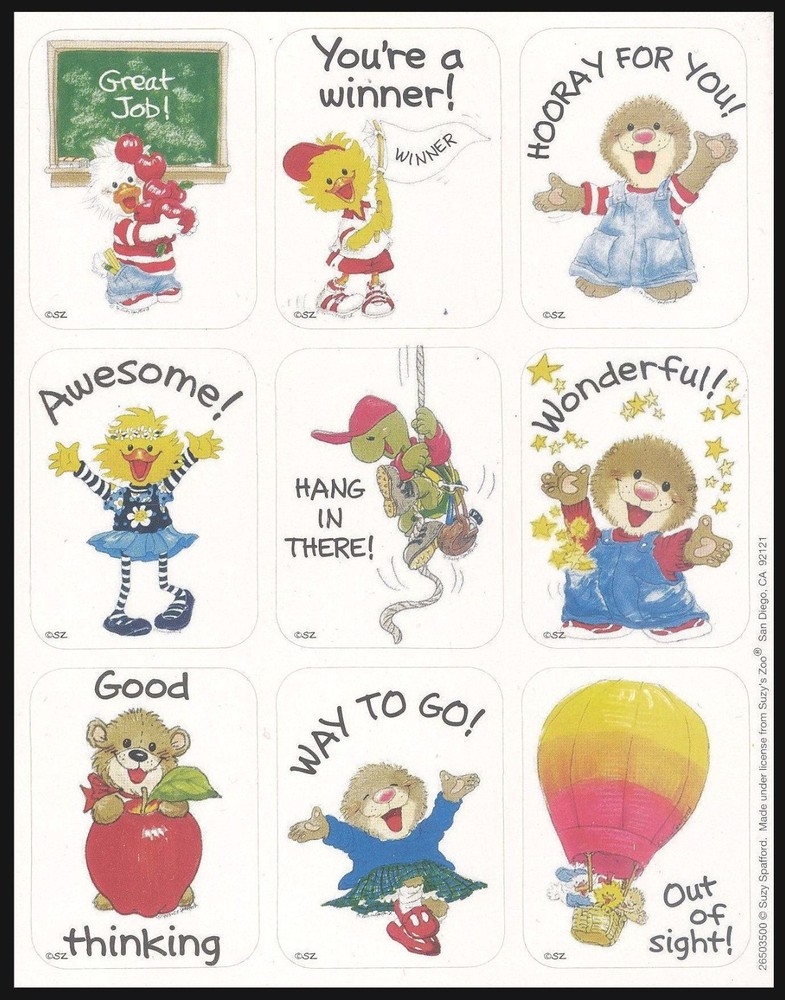 Stickers – Bear Bird Duck Suzy’s Zoo – Any Occasion CL105