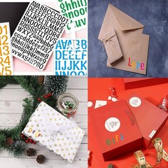1512 Letter Stickers 12 Sheets Alphabet Stickers Vinyl Self-Adhesive Number A…