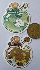JAR ANIMAL Stickers(5pc)Dragon…Cats…Dog…Jag…Bears…Rabbit…Cork…Bees…Card Making