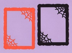 Halloween Frames – 4 frames, 2 black & 2 orange – 4″ x 6″ Spider Frames
