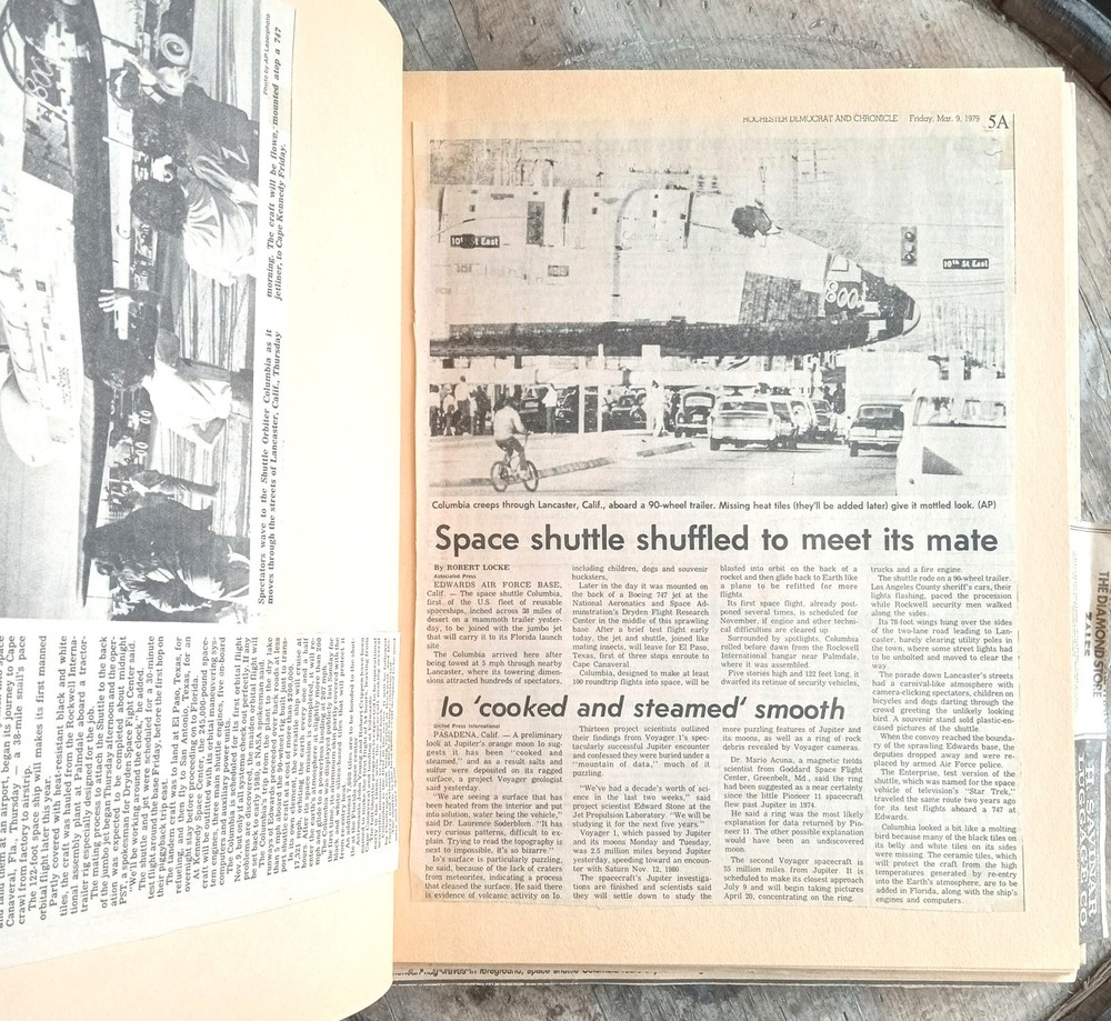 Voyager & Space Shuttle ~1970s/80s Scrapbook~ Enterprise Newspaper Clippings 🪐⭑