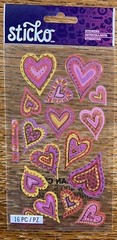Sticko VELLUM EXPRESSIVE HEARTS Love Valentines Wedding Card Scrapbook Stickers