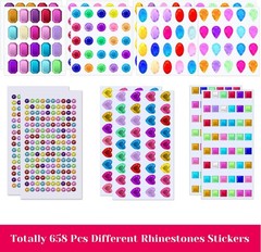 Selizo Craft Gems Self Adhesive Rhinestones Stickers Jewel Stickers Craft Jewels