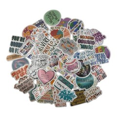 50 PACK PCS Mental Health Awareness Motivational Quote 1.5-2” Inch Stickers Lot