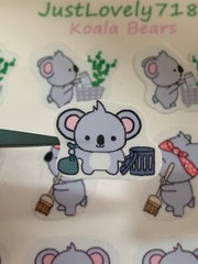 Koala Bear Chores | Planner Stickers, Character Stickers, Decal